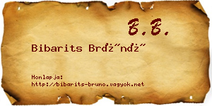 Bibarits Brúnó névjegykártya